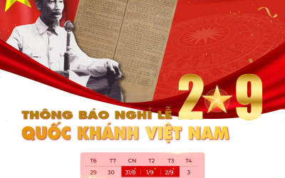 THÔNG BÁO NGHỈ LỄ QUỐC KHÁNH 2/9