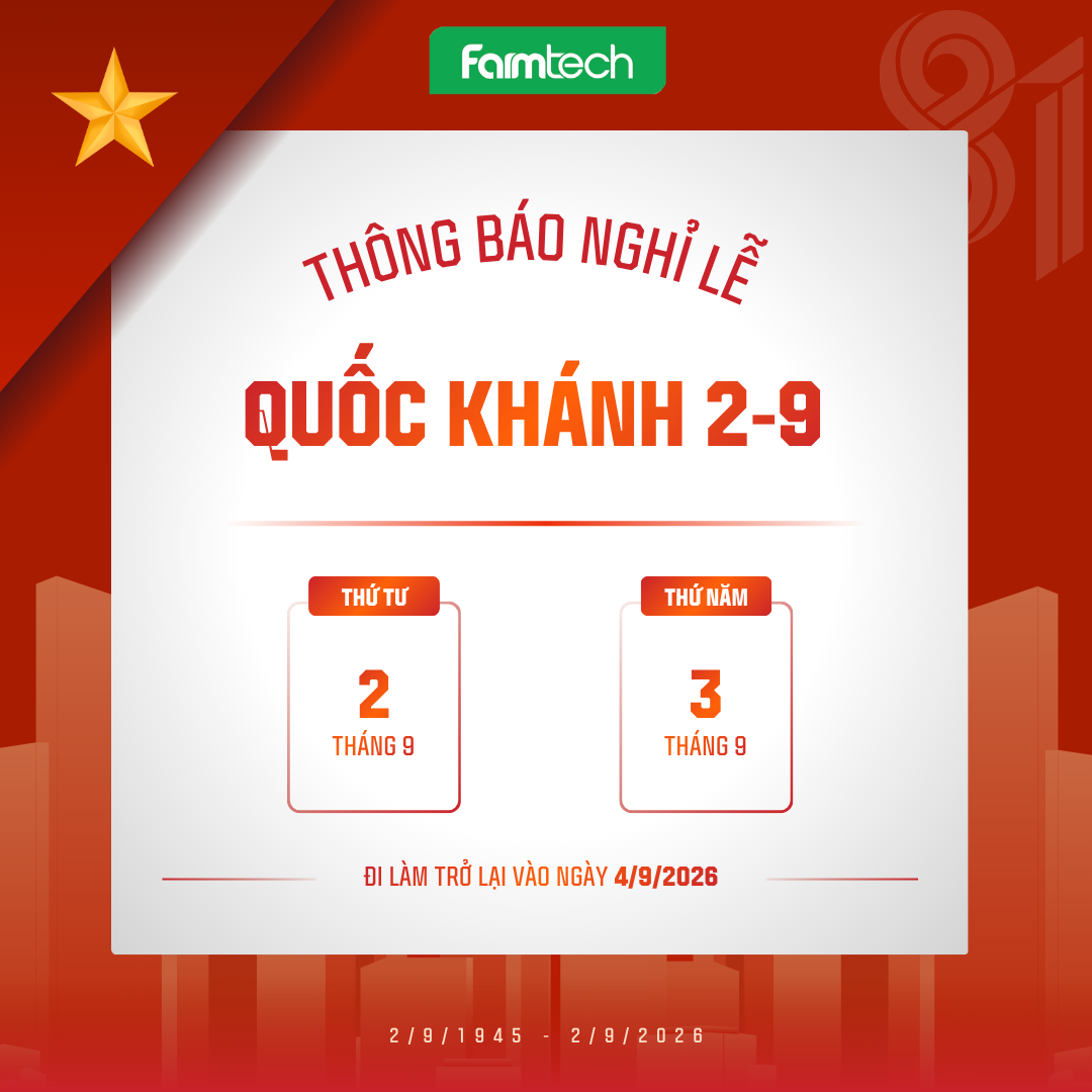 THÔNG BÁO LỊCH NGHỈ LỄ QUỐC KHÁNH 2/9 NĂM 2026